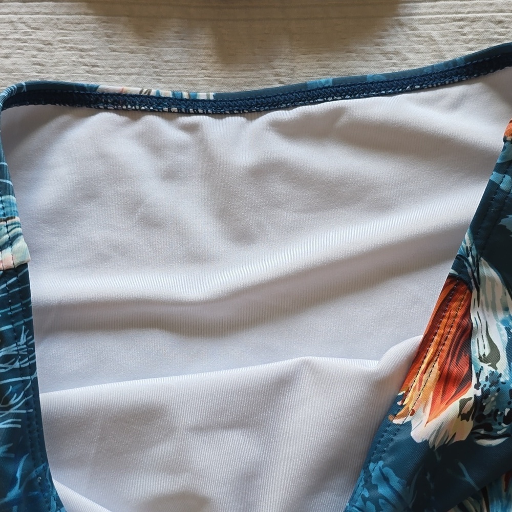 Sporlike Women Ruffle High Waist Swimsuit Two Pieces Push Up Tropical Print - Picture 5 of 11